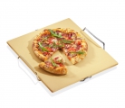 Kchenprofi Pizzastein mit Gestell quadratisch